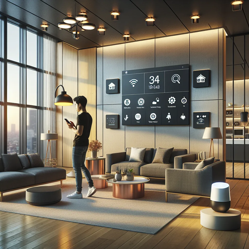 Realistic stock image of smart home automation.