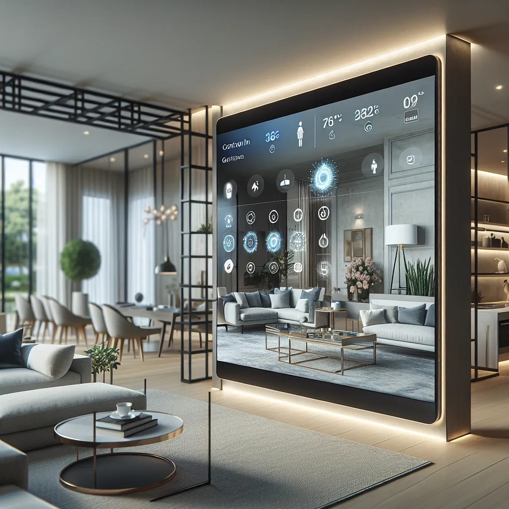 Realistic stock image of smart home automation system