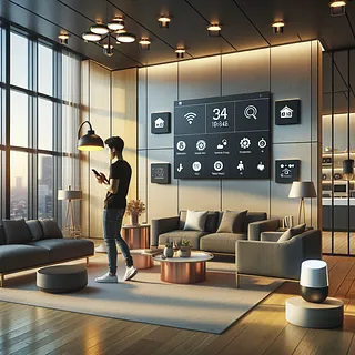 Realistic stock image of smart home automation.